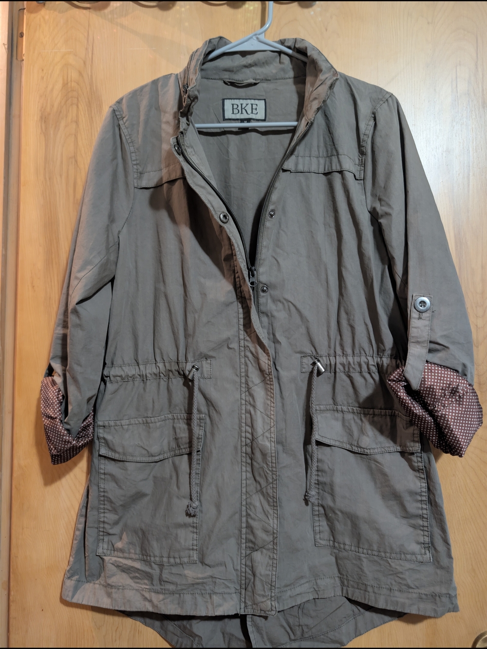 BKE Women's Olive Utility Anorak Jacket